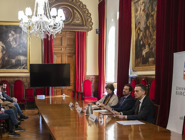 Acte de presentació de l'acord entre l'Hospital de Barcelona i la Universitat de Barcelona