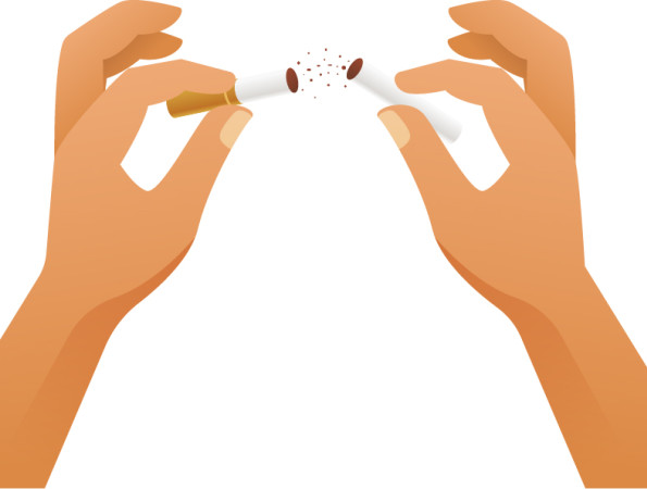 Mans que trenquen una cigarreta