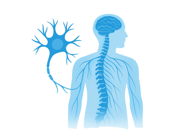 Neurona i esquema del sistema nerviós humà