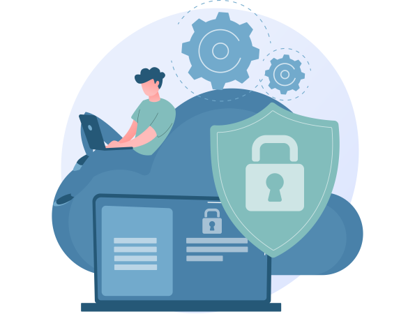 Il·lustració sobre la seguretat informàtica