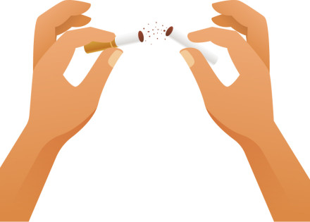 Mans que trenquen una cigarreta