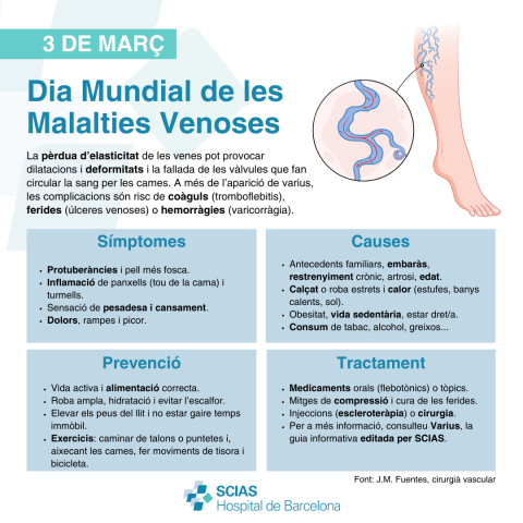 Infografia sobre el Dia Mundial de les Malalties Venoses