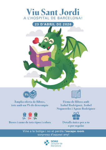 Cartell de Sant Jordi 2026 a l'Hospital de Barcelona