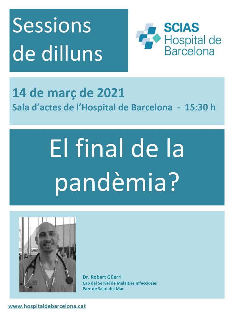 Anunci 14 de març de 2021, Sala d'actes 15:30h, El final de la pandèmia