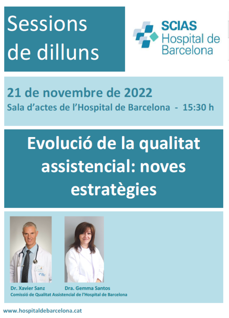sessió 21 de novembre de 2022 evolució qualitat assistencial