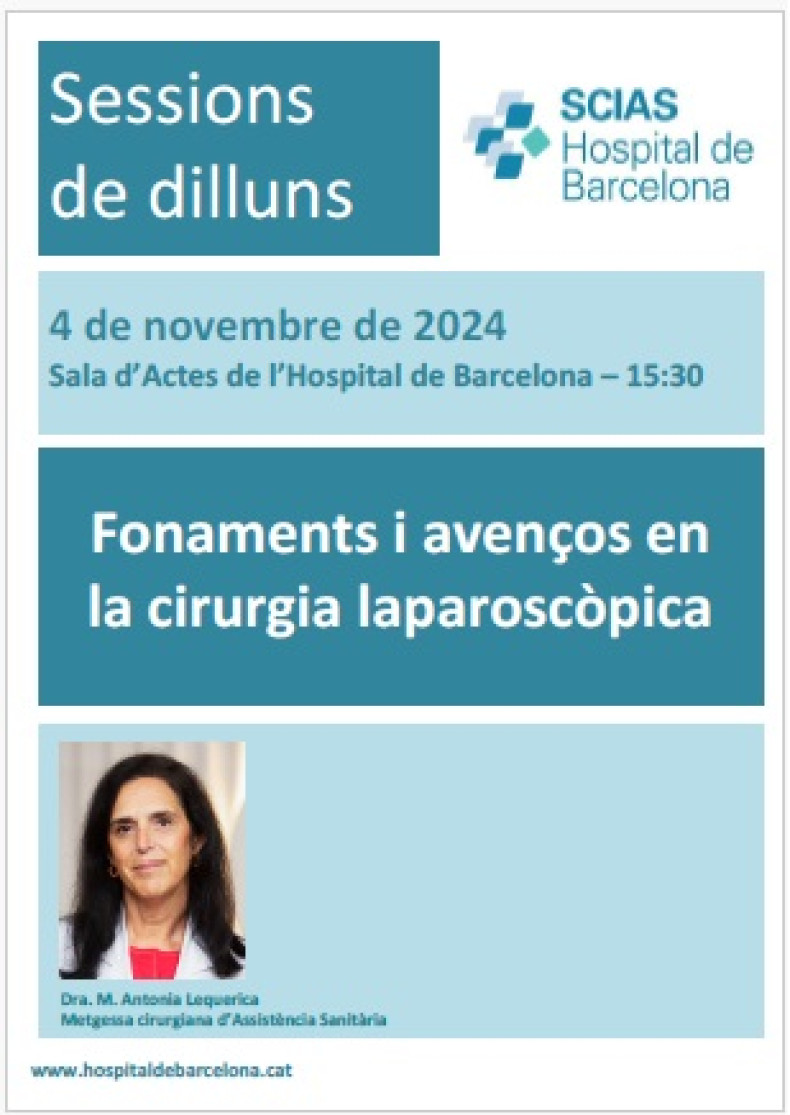 sessió dilluns 4 novembre 2024 cirurgia laparoscòpica