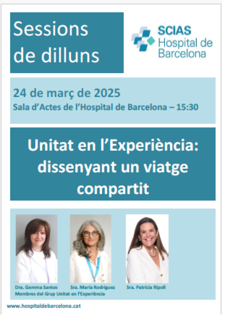 sessió de dilluns 24-3-25. Experiència del pacient