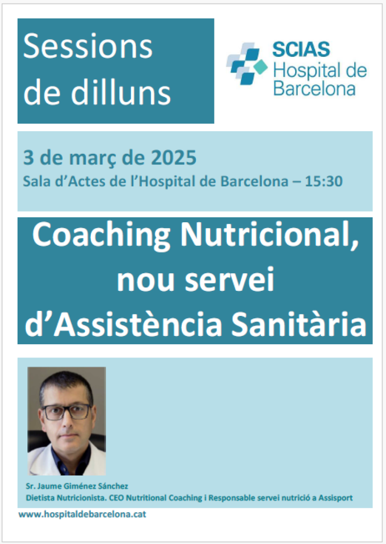 Sessió de dilluns 3-3-25. Coaching nutricional