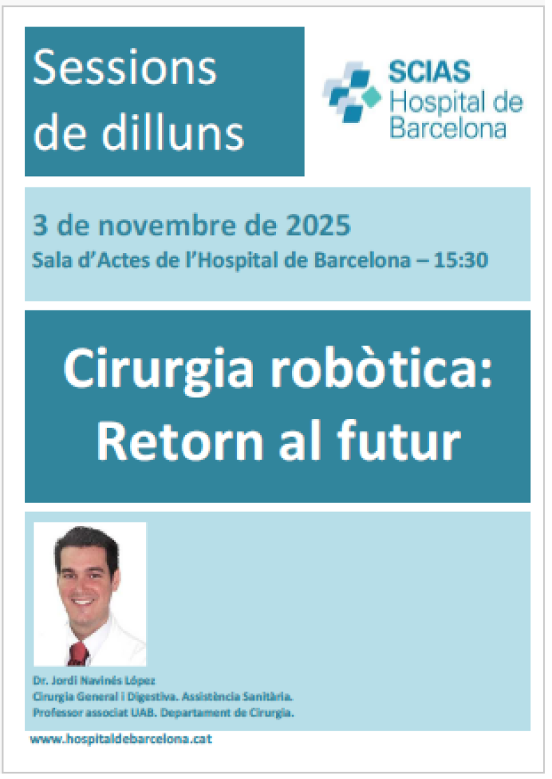 sessió dilluns 3 novembre 2025 Cirurgia Robòtica Dr. Navinés