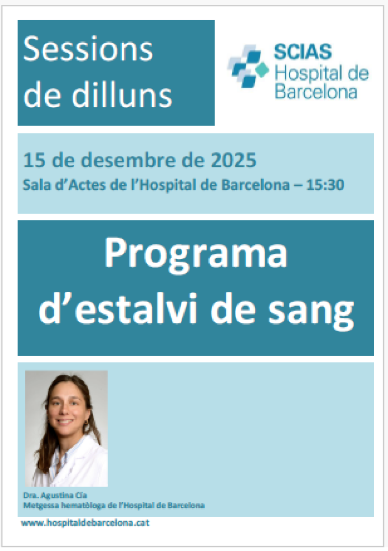 sessió dilluns 15 desembre 25 estalvi sang