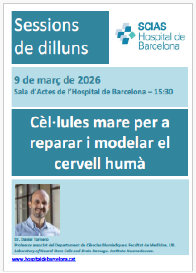 sessió dilluns 9 de març de 2026 cèl·lules mare i cervell