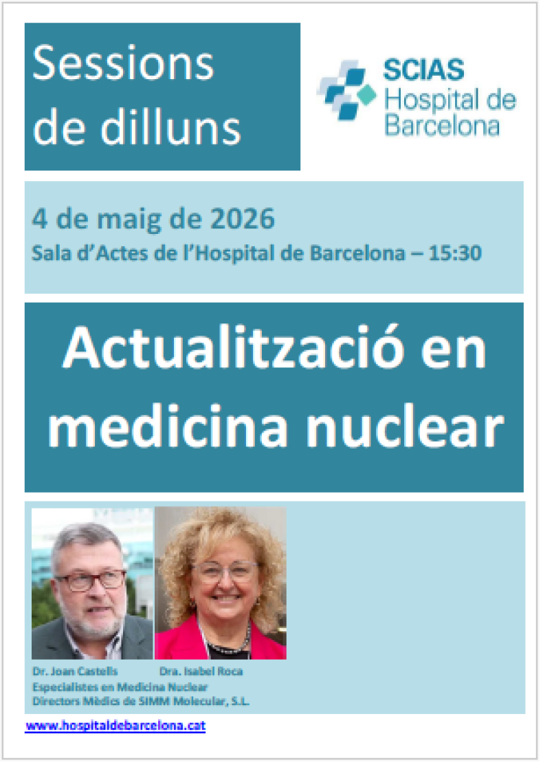 sessió de dilluns. Actualització en medicina nuclear 4-5-26
